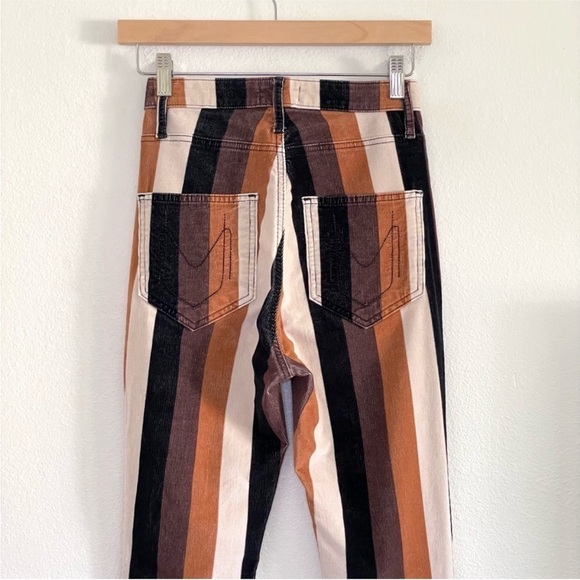 Show Me Your MuMu Berkeley Zip Up Striped Bell Bottoms Flared Pants SZ 26 - Picture 10 of 12